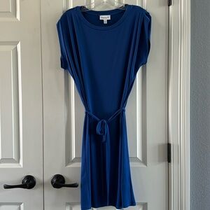 Cap Sleeve Blue Dress by Veronica M